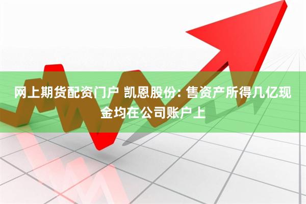 网上期货配资门户 凯恩股份: 售资产所得几亿现金均在公司账户上