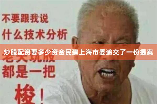 炒股配资要多少资金民建上海市委递交了一份提案